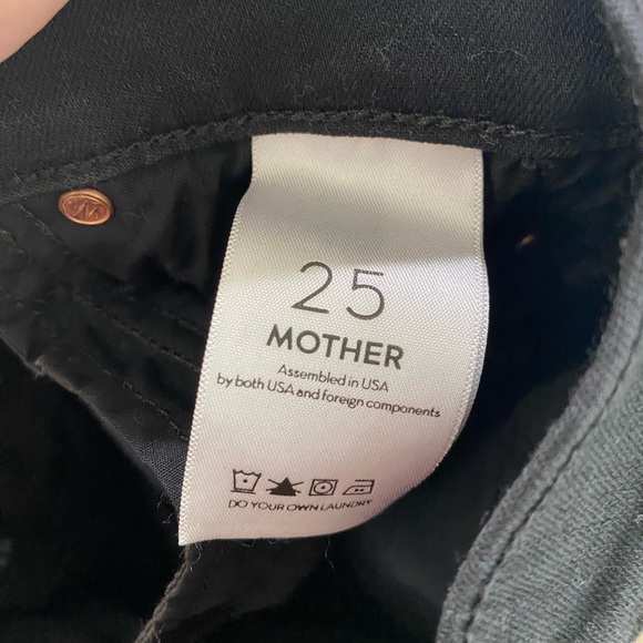 Mother The Insider Crop Jeans in Not Guilty Black Size 25 Preppy - Picture 13 of 15
